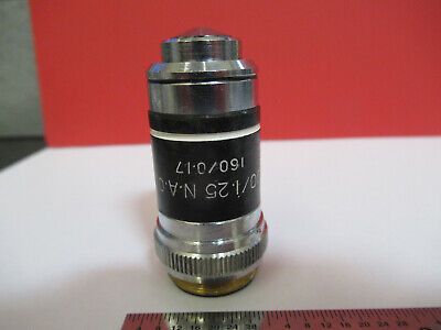 OBJECTIVE 100X /160mm OPTICS MICROSCOPE PART AS PICTURED &B6-A-06