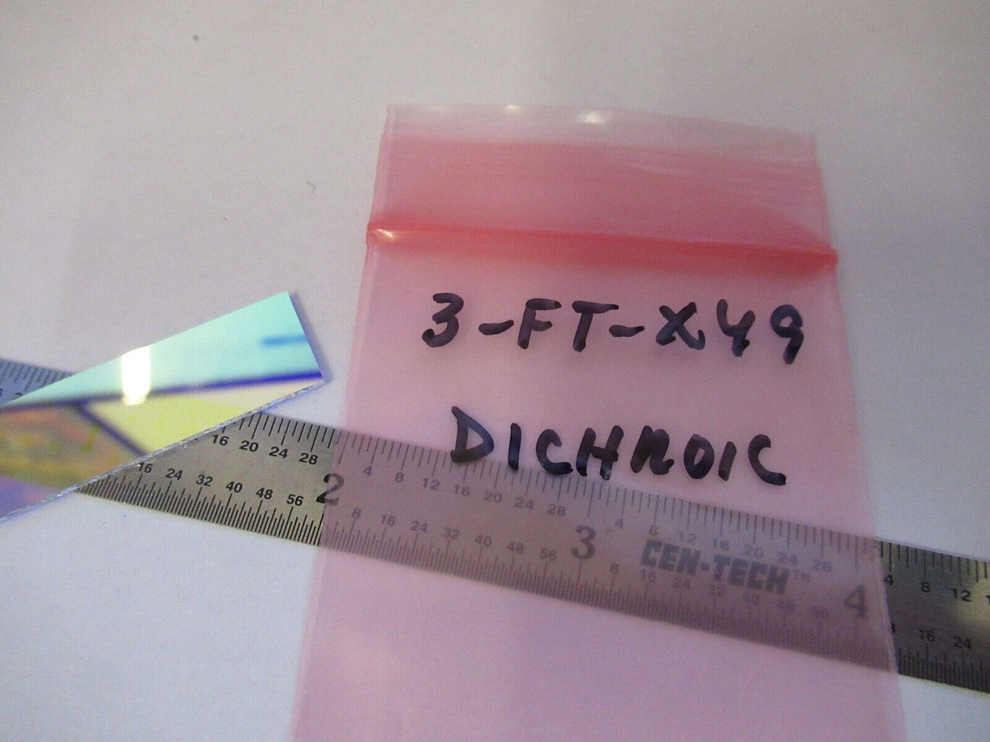 OPTICAL RECTANGULAR DICHROIC MIRROR FILTER PLATE OPTICS AS PICTURED &3-FT-X49