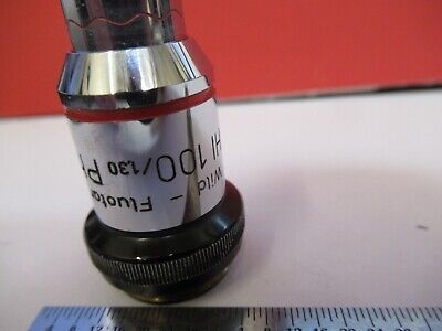 WILD HEERBRUGG OBJECTIVE FLUOR HI 100X PH MICROSCOPE PART AS PICTURED &A9-A-103