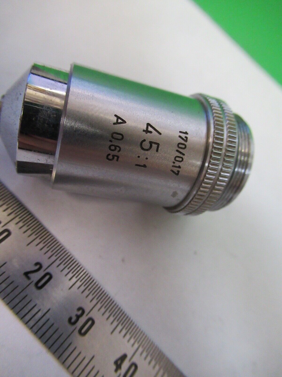 ERNST LEITZ GERMANY 45X /170 VINTAGE LENS  MICROSCOPE PART AS PICTURED 8X-A-33