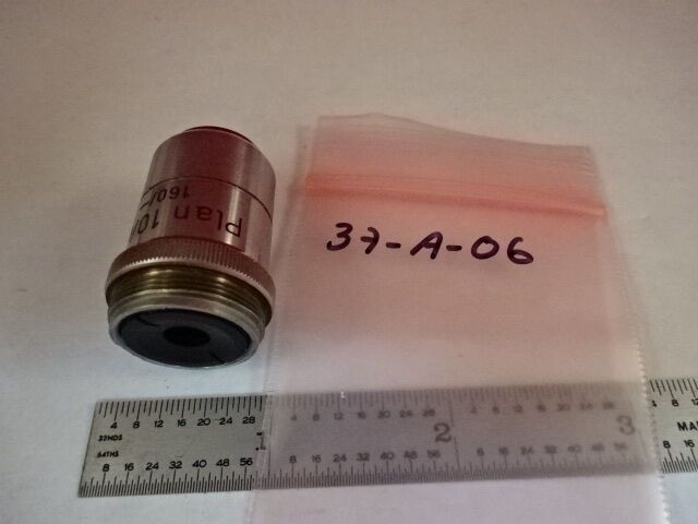 MICROSCOPE PART OBJECTIVE REICHERT AUSTRIA 10X OPTICS AS IS #37-A-06