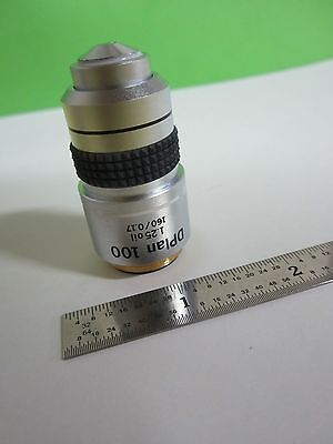 OPTICAL MICROSCOPE OBJECTIVE OLYMPUS JAPAN DPLAN 100X OPTICS BIN#5B-93