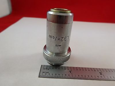 MICROSCOPE PART OBJECTIVE L32X LEITZ GERMANY OPTICS AS IS BIN#R2-C-14