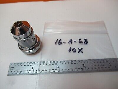 ANTIQUE ERNST LEITZ OBJECTIVE 10X OPTICS MICROSCOPE PART AS PICTURED &16-A-63