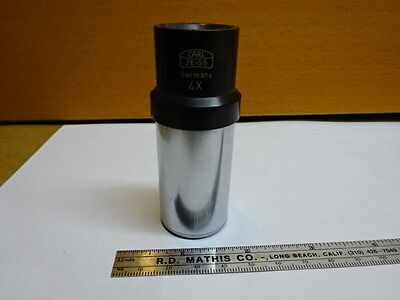 MICROSCOPE PART CARL ZEISS OCULAR EYEPIECE GERMANY 4X OPTICS AS IS #81-25