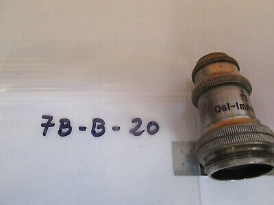 ANTIQUE BRASS UNKNOWN 1/12 OBJECTIVE MICROSCOPE PART AS PICTURED &7B-B-20