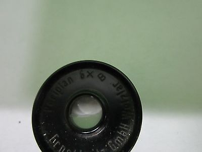 MICROSCOPE PART LEITZ GERMANY 6X EYEPIECE LENS OPTICS AS IS BIN#V1-15