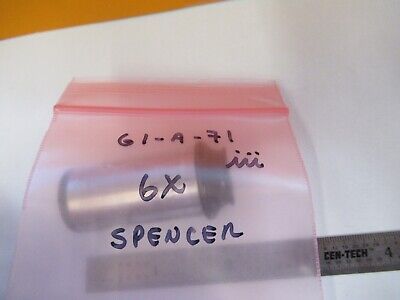 VINTAGE SPENCER AO 6X EYEPIECE OCULAR MICROSCOPE PART OPTICS AS PICTURED G1-A-71