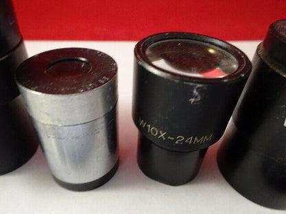 FOR PARTS LOT 7 EA EYEPIECES LEITZ + AO MICROSCOPE PART OPTICS AS IS &U7-B-41