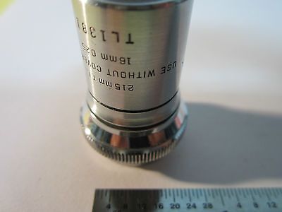 MICROSCOPE PART OBJECTIVE VINTAGE BAUSCH LOMB 16 mm 215 MM  OPTICS BIN#24-57-1