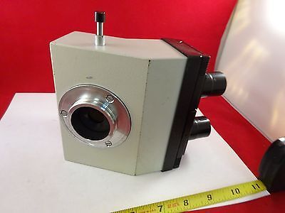 MICROSCOPE PART LEITZ GERMANY TRINOCULAR HEAD OPTICS AS IS BIN#73-12