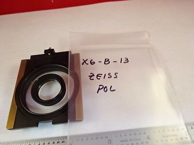 MICROSCOPE PART ZEISS POLARIZER OBJECTIVE HOLDER POL OPTICS AS IS #X6-B-13