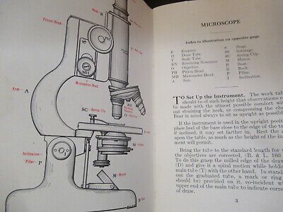 LOT BOOKLET ANTIQUE AO SPENCER BAUSCH LOMB MICROSCOPE PART AS PICTURED W3-B-54