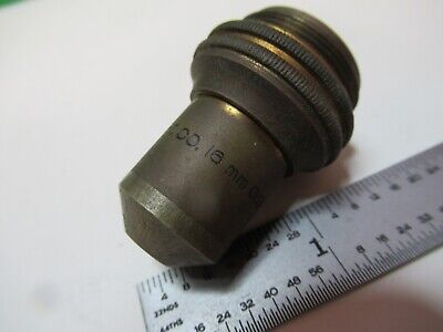 ANTIQUE BRASS BAUSCH LOMB OBJECTIVE 16mm MICROSCOPE PART AS PICTURED &17-A-27