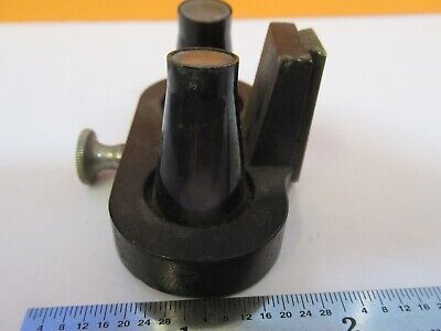 ANTIQUE BRASS STEREO OBJECTIVES OPTICS MICROSCOPE PART AS PICTURED &7B-B-83