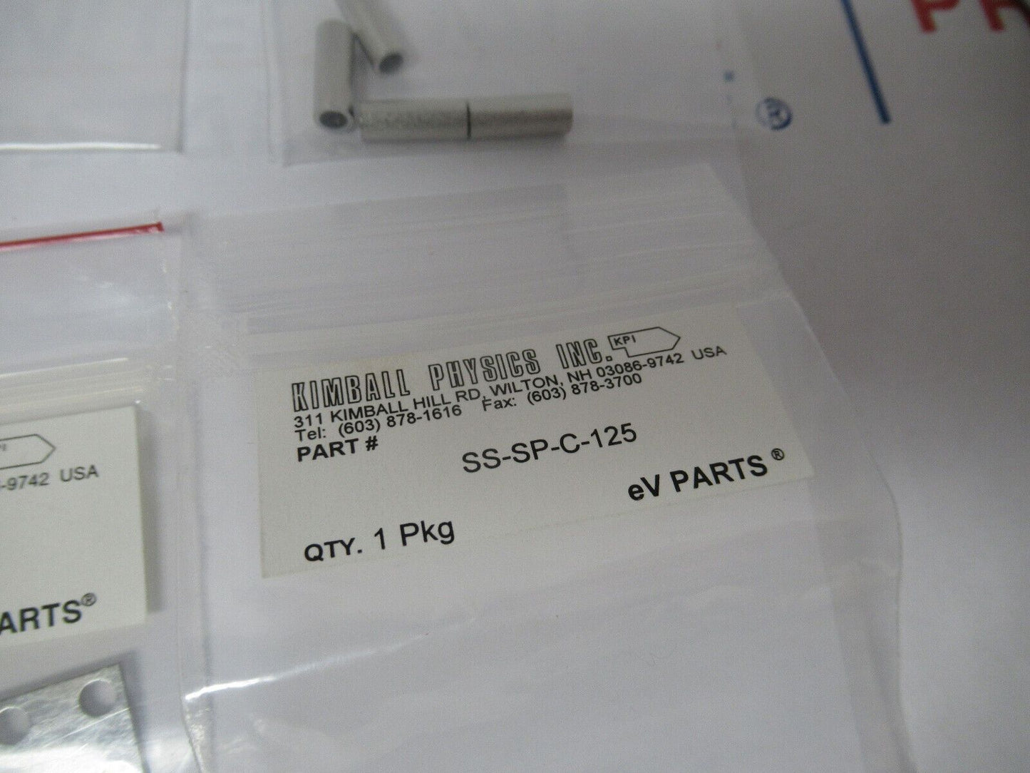 KIMBALL PHYSICS eV LOT PARTS HIGH VACUUM RATED AS PICTURED  #W1-A-35