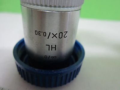 MICROSCOPE PART OBJECTIVE LEITZ GERMANY  HL 20X INFINITY OPTICS AS IS S9-34