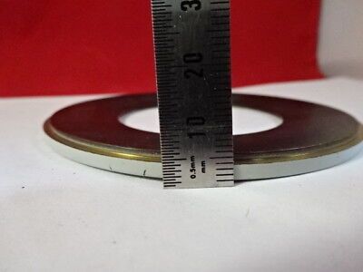 BRASS STAGE TABLE NEOPHOT AUS JENA GERMANY MICROSCOPE PART AS PICTURED #5-A-58