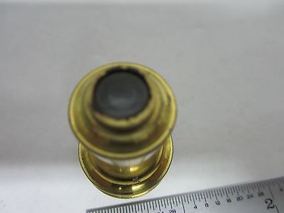 MICROSCOPE PART VINTAGE BRASS OBJECTIVE  LONDON STEWARD BIN#R6-03