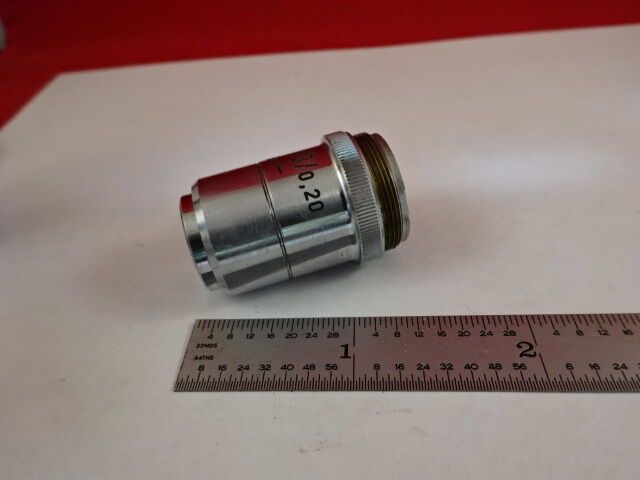 MICROSCOPE PART OBJECTIVE REICHERT AUSTRIA 10X OPTICS AS IS #37-A-06