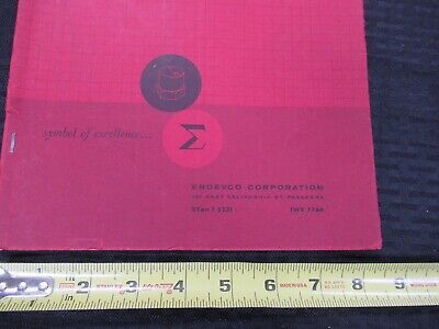 ENDEVCO VINTAGE INSTRUCTIONS MANUAL 2607 AMPLIFIER AS PICTURED &50-FT-05