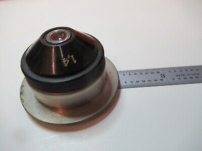 ANTIQUE CONDENSER PIECE UNKNOWN OPTICS MICROSCOPE PART AS PICTURED &16-B-33