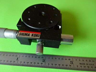 SIGMA KOKI ROTATABLE OPTICAL LASER STAGE MICROMETER PRO OPTICS AS IS #L5-B-09