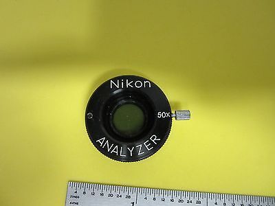 MICROSCOPE PART ANALYZER POLARIZER NIKON OPTICS BIN#A5-N-94