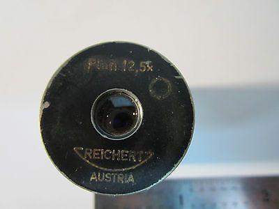 MICROSCOPE PART EYEPIECE REICHERT AUSTRIA PLAN 12.5X OPTICS BIN#24-70-8