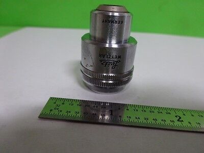 MICROSCOPE PART OBJECTIVE LEITZ GERMANY 10X OPTICS AS IS BIN#72-64