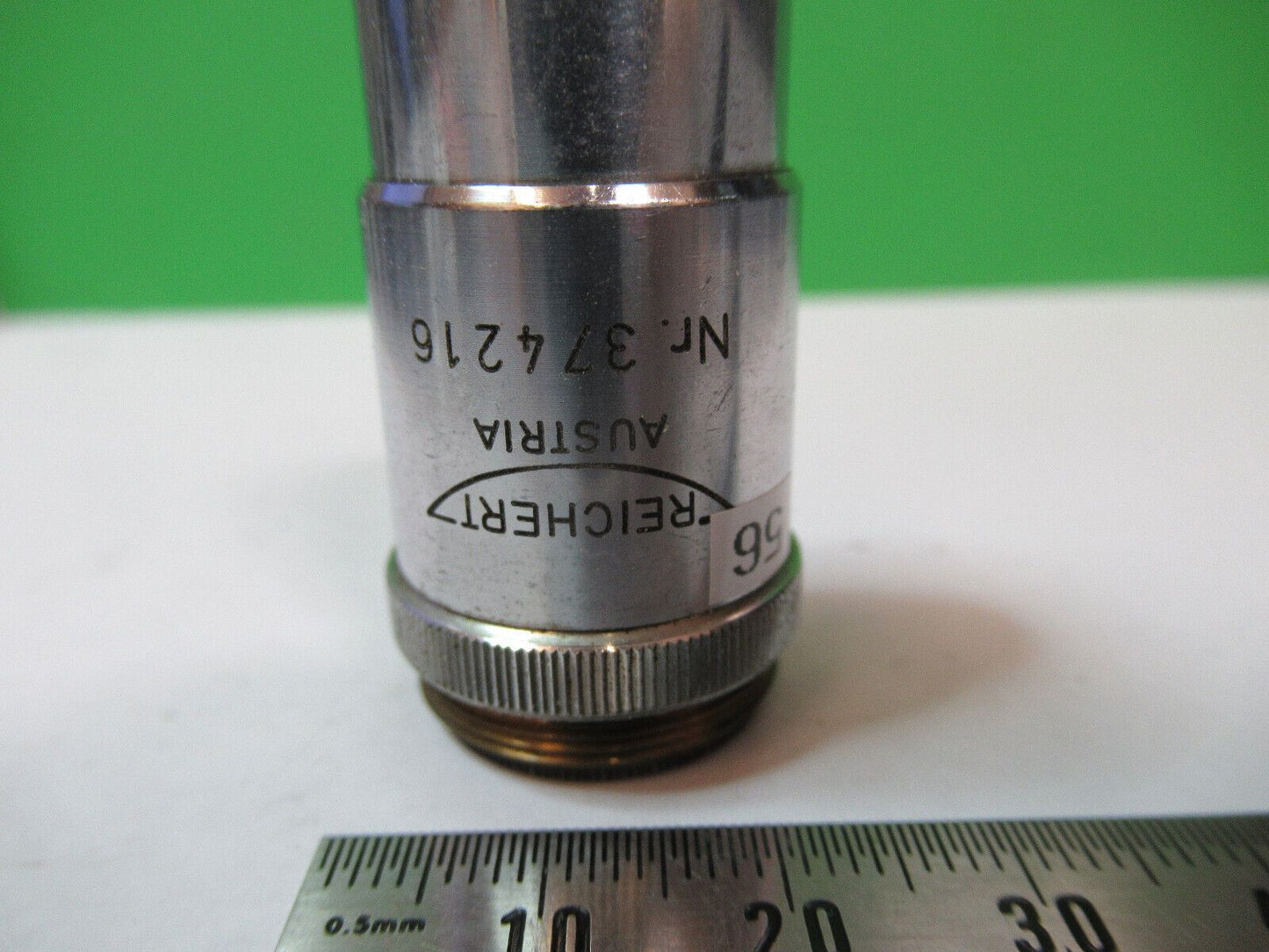 REICHERT AUSTRIA OBJECTIVE 56X /190mm FLUOR MICROSCOPE PART AS PICTURED &R2-A-38