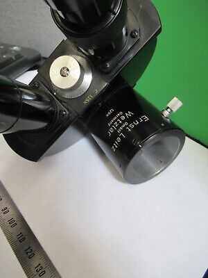 ERNST LEITZ TRINOCULAR HEAD OPTICS MICROSCOPE PART AS PICTURED #R9-A-08