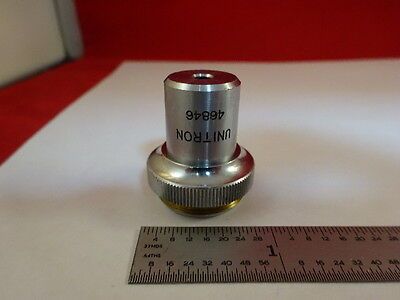 MICROSCOPE PART OBJECTIVE UNITRON 4X COATED OPTICS AS IS #P6-C-13