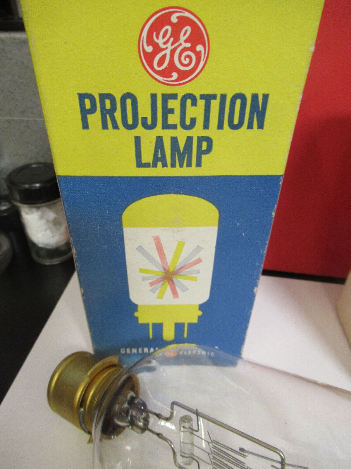 GE DMX 500 WATTS PROJECTOR LAMP BULB MICROSCOPE PART OPTICS AS PICTURED &S5-A-23