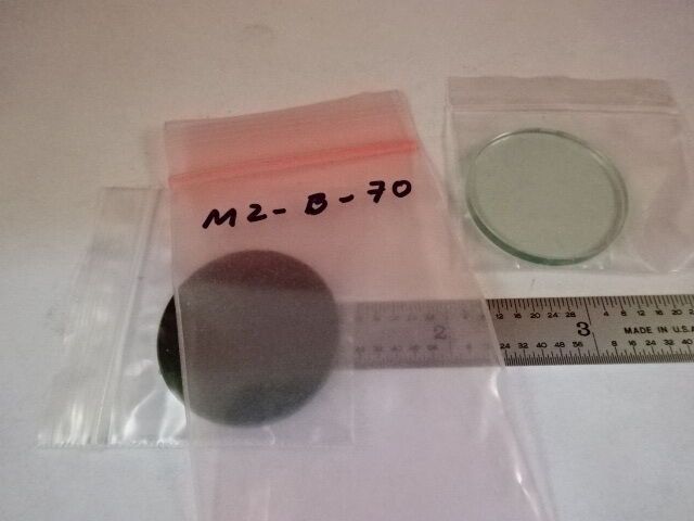 MICROSCOPE PART ZEISS GERMANY FILTER LOT ILLUMINATOR OPTICS AS IS #M2-B-70