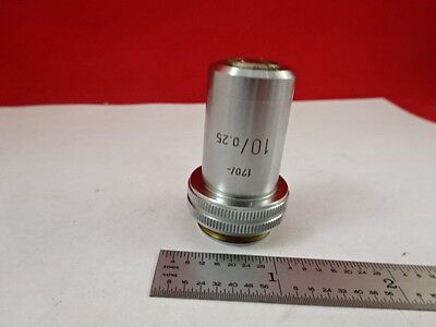 MICROSCOPE PART OBJECTIVE LEITZ WETZLAR GERMANY 10X OPTICS AS IS B#U1-B-10