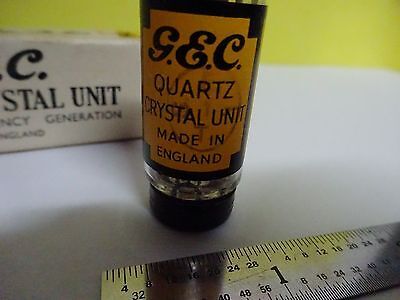 ANTIQUE QUARTZ RADIO CRYSTAL GEC ENGLAND GLASS HOLDER FREQUENCY CONTROL #W7-39