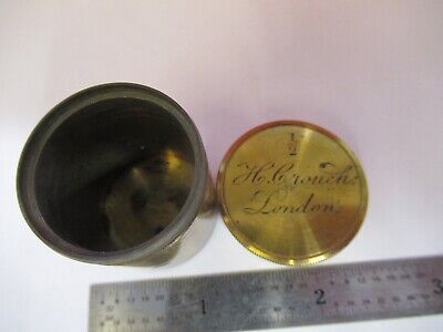 ANTIQUE BRASS HENRY CROUCH LONDON EMPTY OBJECTIVE CANISTER AS PICTURED &Q1-A-08