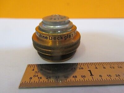 ANTIQUE ERNST LEITZ WETZLAR OBJECTIVE 3mm MICROSCOPE PART AS PICTURED &A3-B-83