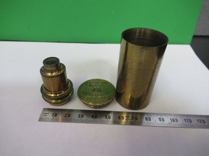 ANTIQUE BRASS RARE COLLINS LONDON OBJECTIVE MICROSCOPE PART AS PICTURED #R1-B-07