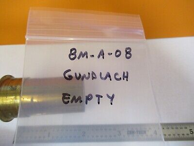 EMPTY ANTIQUE GUNDLACH ROCHESTER OBJECTIVE CAN MICROSCOPE AS PICTURED &8M-A-08