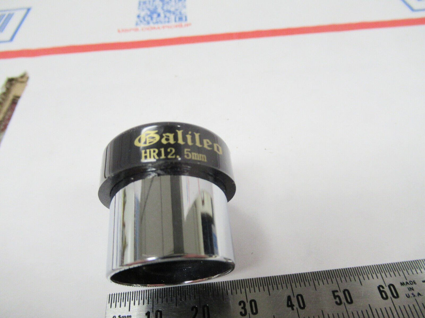 MICROSCOPE PART EYEPIECE GALILEO HR 12.5mm OPTICS LENS AS PICTURED &W7-B-50