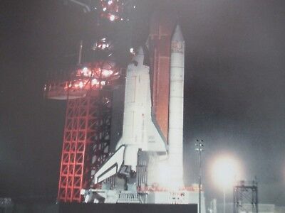 SAMMLERDRUCK SPACE SHUTTLE LAUNCH PAD NIGHT NASA VINTAGE REPRODUKTION &amp;BLI