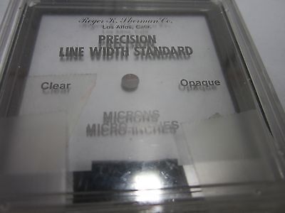 OPTICAL  PRECISION LINE STANDARD CALIBRATION ROGER SHERMAN OPTICS BIN#Q9-39