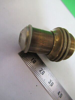 ANTIQUE BRASS BAUSCH LOMB OBJECTIVE MICROSCOPE PART OPTICS AS PICTURED &z9-a-109