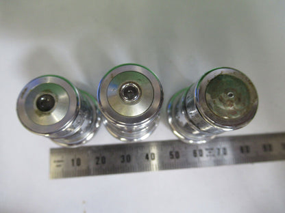 LOT SPENCER OBJECTIVE 10X 44X 95X MICROSCOPE PART OPTICS AS PICTURED AO #Z8-A-36