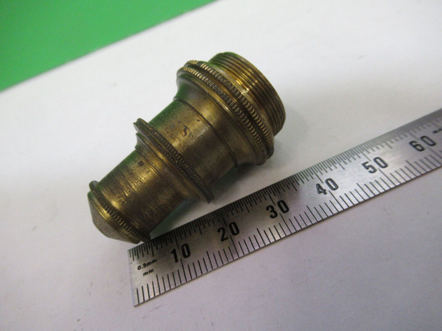 ANTIQUE BRASS BAUSCH LOMB OBJECTIVE  MICROSCOPE PART OPTICS AS PICTURED Z6-A-107