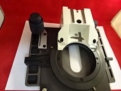 LEICA DMRB STAGE TABLE SPECIMEN MICROMETER MICROSCOPE PART AS IS #67-99