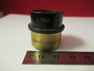 MICROSCOPE PART OPTICS BRASS MOUNTED LENS L1204 AS PICTURED &P7-FT-78