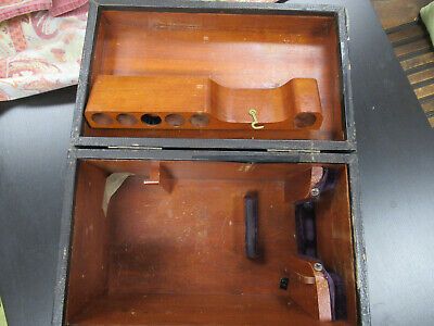 EMPTY SPENCER BUFFALO WOOD CABINET ANTIQUE MICROSCOPE PART AS PICTURED #TB-5